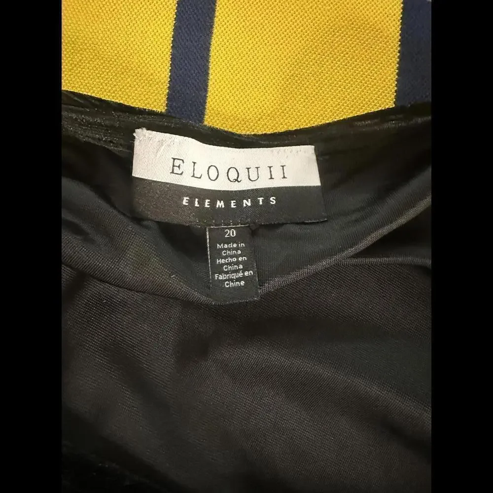 Eloquii Elements whimisigoth witch black velvet twisted crop top Size 20 - Picture 7 of 8